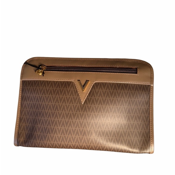 Vintage 80’s Mario Valentino Brown Monogram Clutch Bag with Original Tags - Picture 2 of 10